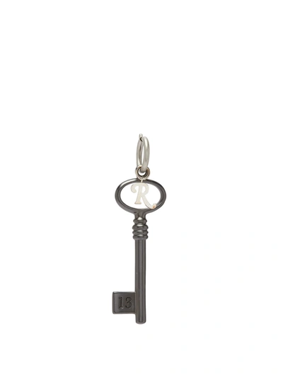 Raf Simons Key Drop Key Ring In Silver