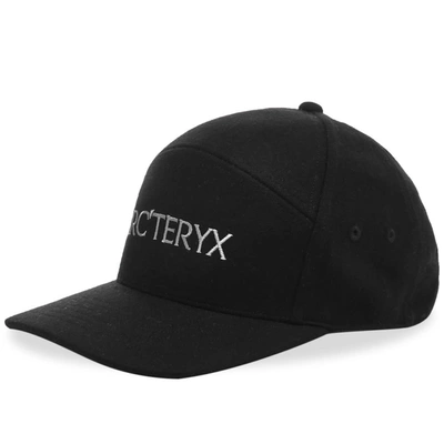 Arc'teryx 7 Panel Wool Ball Cap In Black