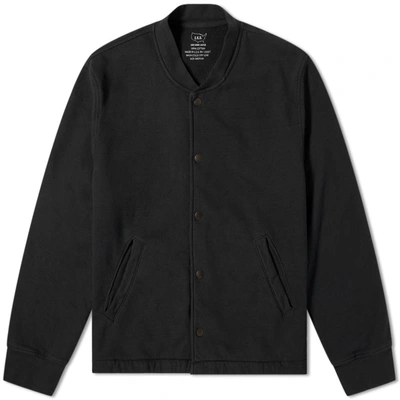 Save Khaki French Terry Warm Up Bomber Jacket In Black