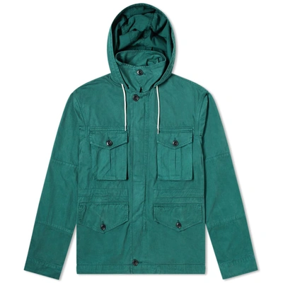 Albam Hooded Field Jacket In Green