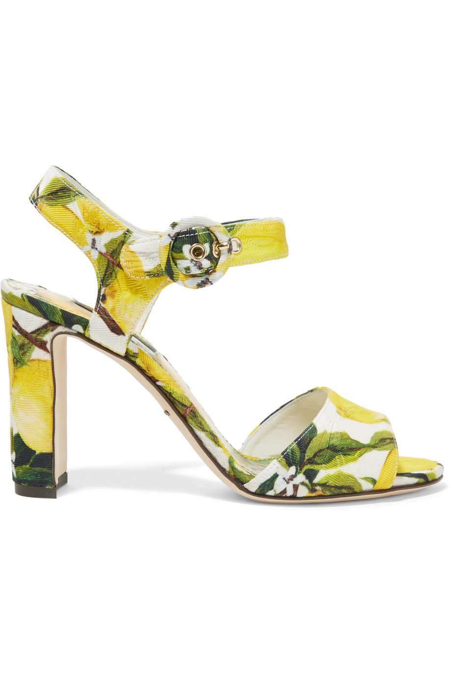 Dolce & Gabbana Printed Faille Sandals | ModeSens