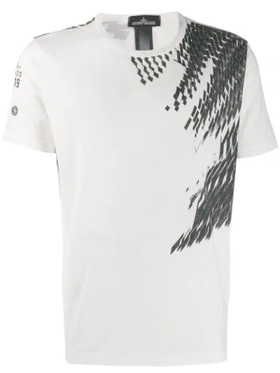 Stone Island Shadow Project Geometric Print T-shirt In White | ModeSens