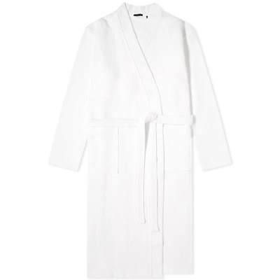 Schiesser Waffle Bath Robe In White