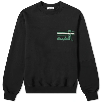 Adish Lakiya Crew Sweat In Black