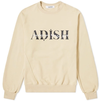 Adish Sea Of Sand Hebrew Crew Sweat In Neutrals