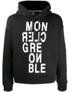 Moncler Logo Hooded Sweatshirt In Black