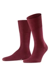 Falke Airport Wool-blend Socks In Pinot Noir