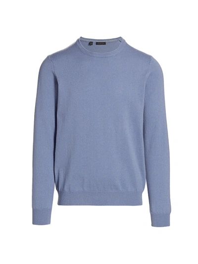 Saks Fifth Avenue Collection Cashmere Crewneck Sweater In Medium Blue