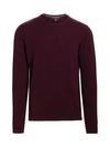 Saks Fifth Avenue Collection Cashmere Crewneck Sweater In Burgundy