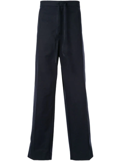 Jil Sander High-rise Drawstring Trousers In Blue