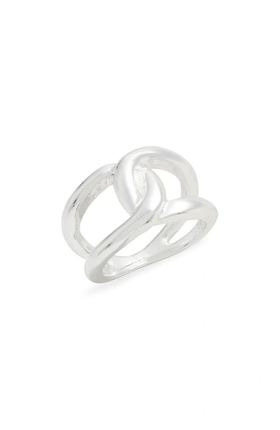 Argento Vivo Interlocking Ring In Silver