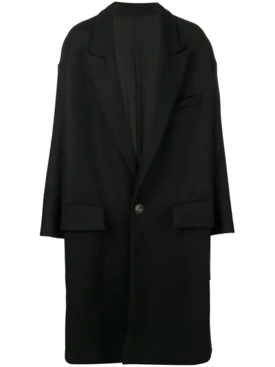 Ami Alexandre Mattiussi Oversize Two Buttons Coat In Blue