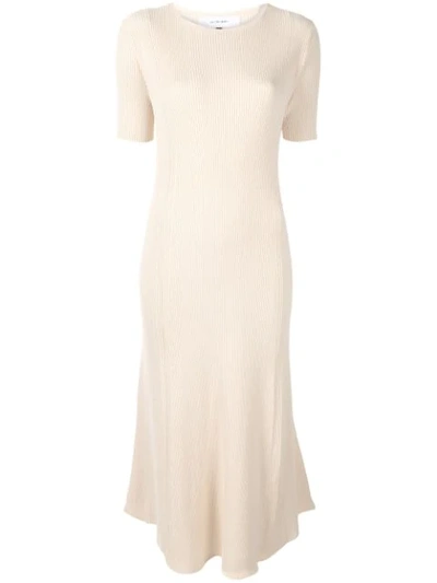 Le Ciel Bleu Shaped Knit Dress In Ivory