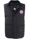 Canada Goose Logo Patch Gilet In Blue