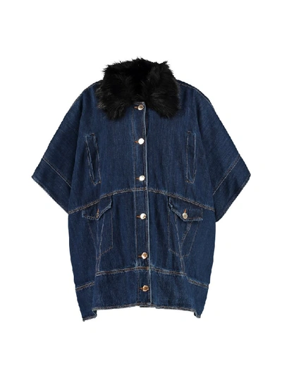 Pinko Jelly Denim Cape Coat