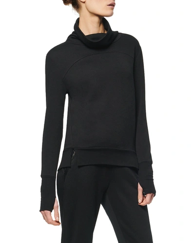 Marc New York Performance Turtleneck Tunic Sweatshirt In Black