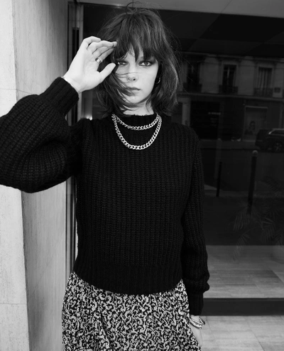 The Kooples Chunky-knit Wool And Cashmere Sweater In Black