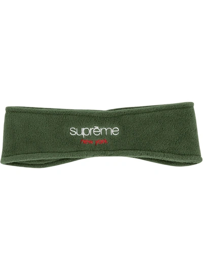 Supreme Logo Headband In Green