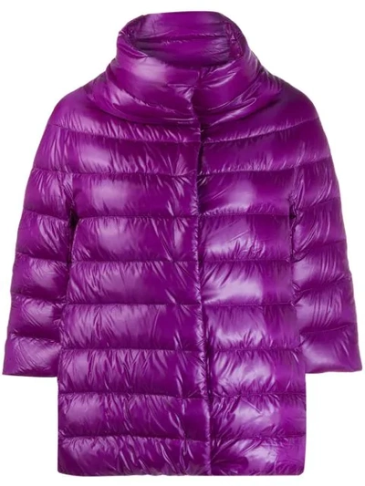 Herno Iconic Sofia Puffer Jacket In Purple