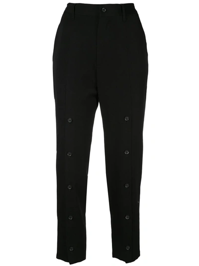 Yohji Yamamoto High Rise Slim-fit Trousers In Black