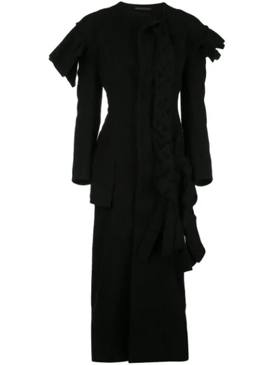 Yohji Yamamoto Knitted Wool Dress In Black