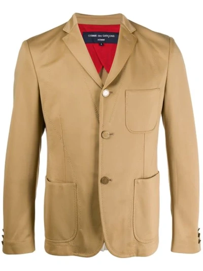 Pre-owned Comme Des Garçons 2000s Multi-pockets Slim Jacket In Neutrals