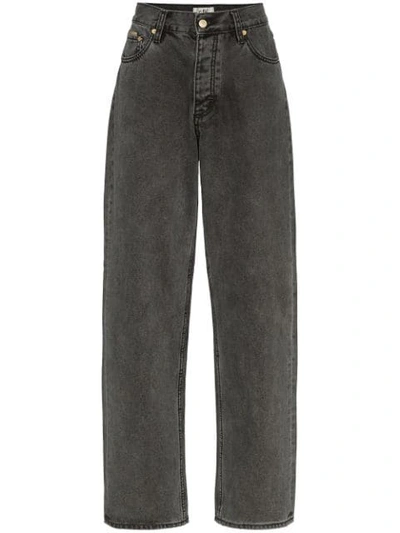 Eytys Benz Straight Leg Jeans In Wash Black