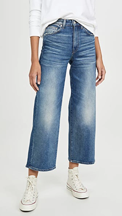 Cqy Sunday Wide Leg Crop Jeans In Impression