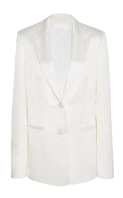 Helmut Lang Single-breasted Fitted Blazer In White