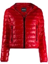 Duvetica Hooded Puffer Jacket In Red