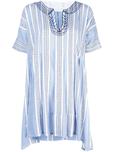 Lemlem Amira Smock Dress In Blue