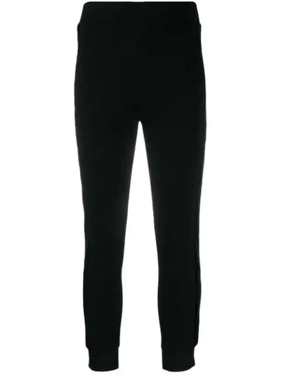 Just Cavalli Textured Skinny Trousers In 黑色