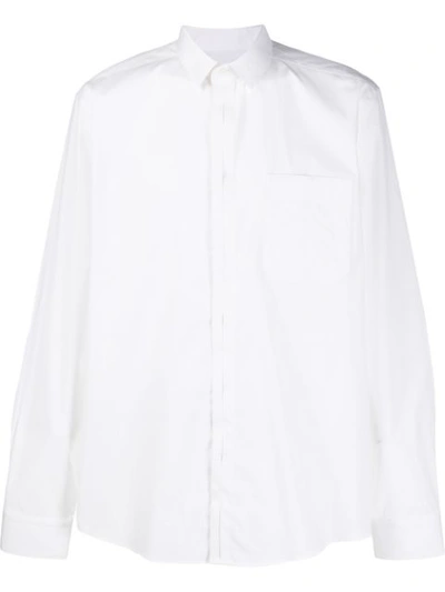 Les Hommes Chest Pocket Shirt In White