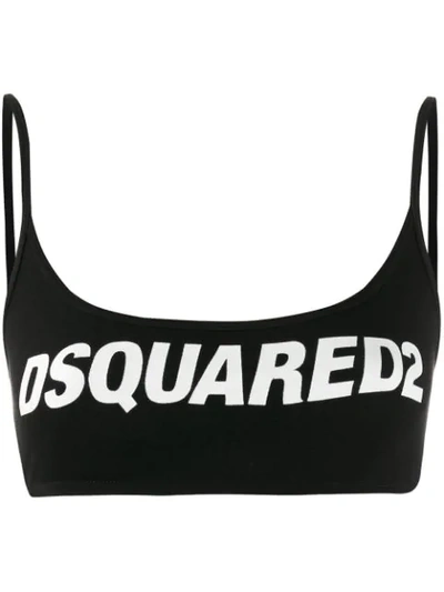 Dsquared2 Bralet Mit Logo-print In Black