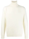 Laneus Turtleneck Knit Sweater In White