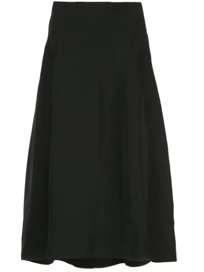 Co High Waisted Midi Skirt In Black