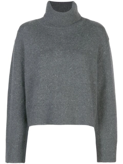 Co Roll Neck Jumper In Grey