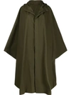 Holland & Holland Oversized Cape Coat In Green