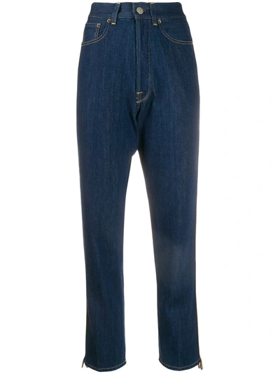 Golden Goose Cropped Straight-leg Jeans In Blue