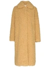 Stand Studio Leah Shearling Cocoon Coat In Neutrals