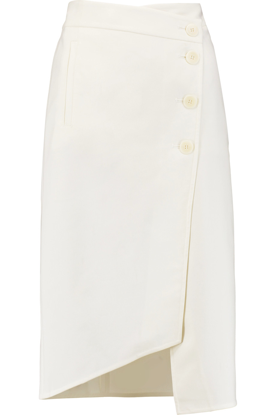 Tibi Anson Asymmetric Cotton-blend Wrap Skirt | ModeSens