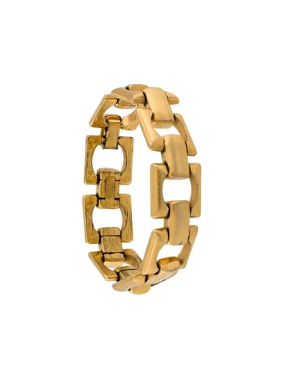 Pre-owned Versace 1990s Square Link Bracelet In Gold