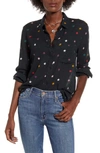 Rails Rosci Star Print Button Front Shirt In Onyx Rainbow Stars