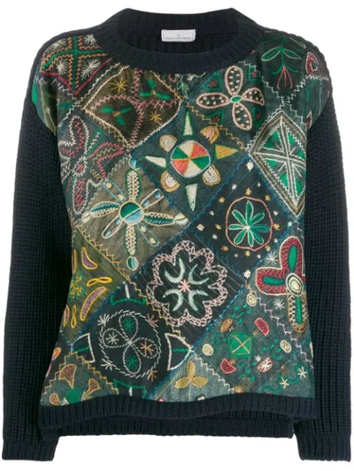 Pierre-louis Mascia Flower Embroidered Jumper In Multicolor