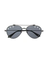 Givenchy White Star Black Aviator Sunglasses In Black/white