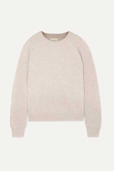 Loulou Studio Levanzo Ribbed Mélange Cashmere Sweater In Beige