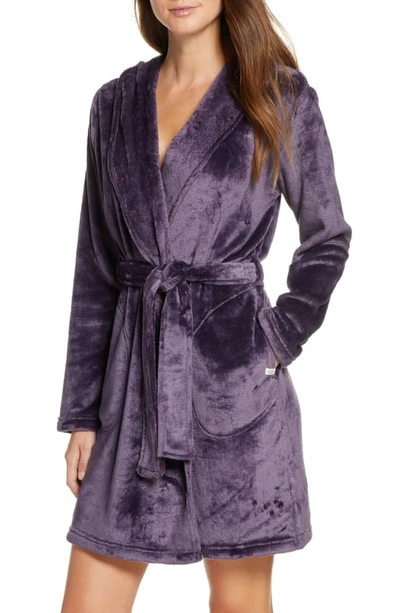Ugg Miranda Double Face Fleece Hooded Robe In Nightshade