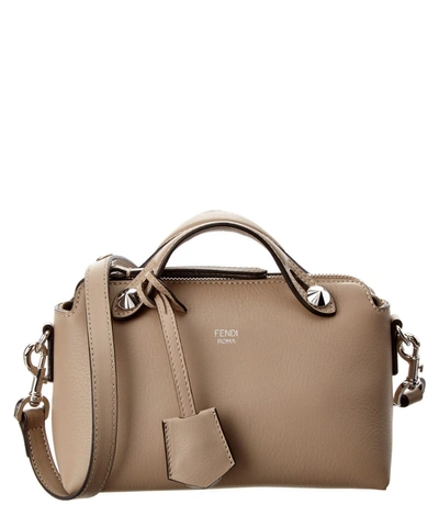 Fendi By The Way Mini Leather Boston Bag' In Beige | ModeSens