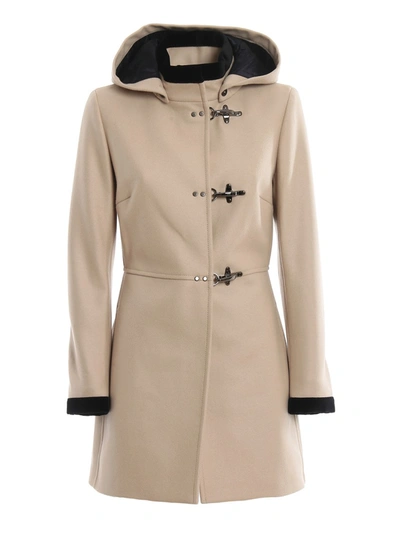 Fay Virginia Three-hook Hooded Coat In Neutrals