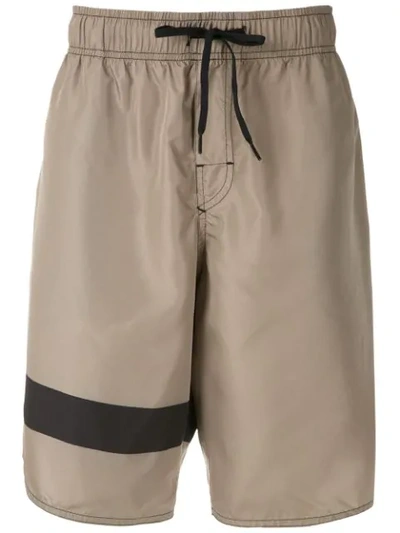 Osklen Stripe Print Shorts In Neutrals